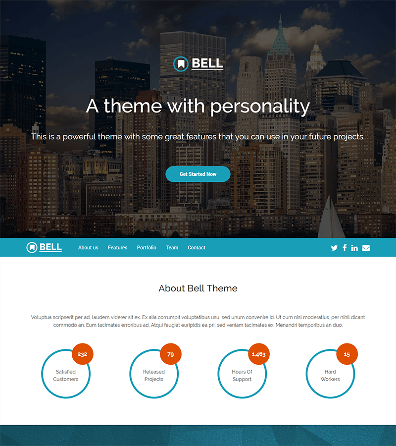Bell – Free Multipurpose Bootstrap 4 Template