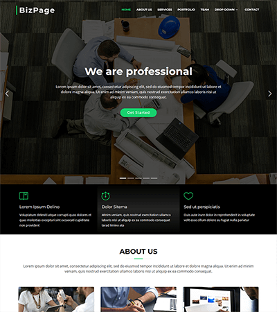 BizPage Bootstrap Business Template