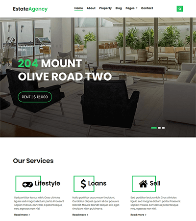 EstateAgency – Bootstrap Real Estate Website Template