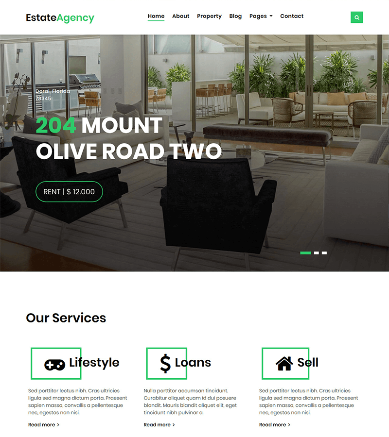 EstateAgency – Bootstrap Real Estate Website Template