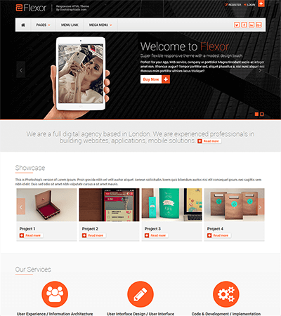 Flexor – Free Multipurpose Bootstrap Template