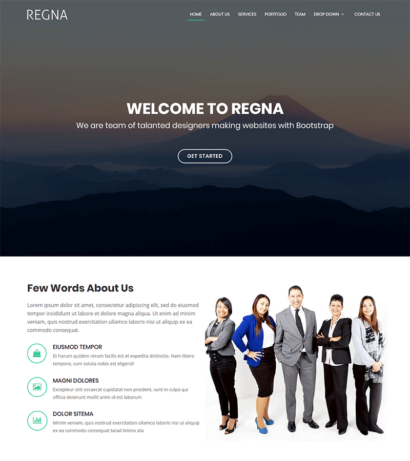 Regna Bootstrap Theme
