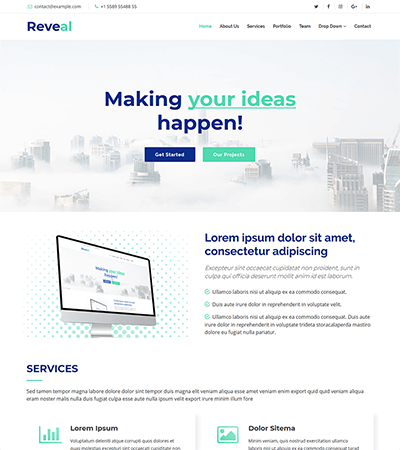 Reveal Bootstrap Theme
